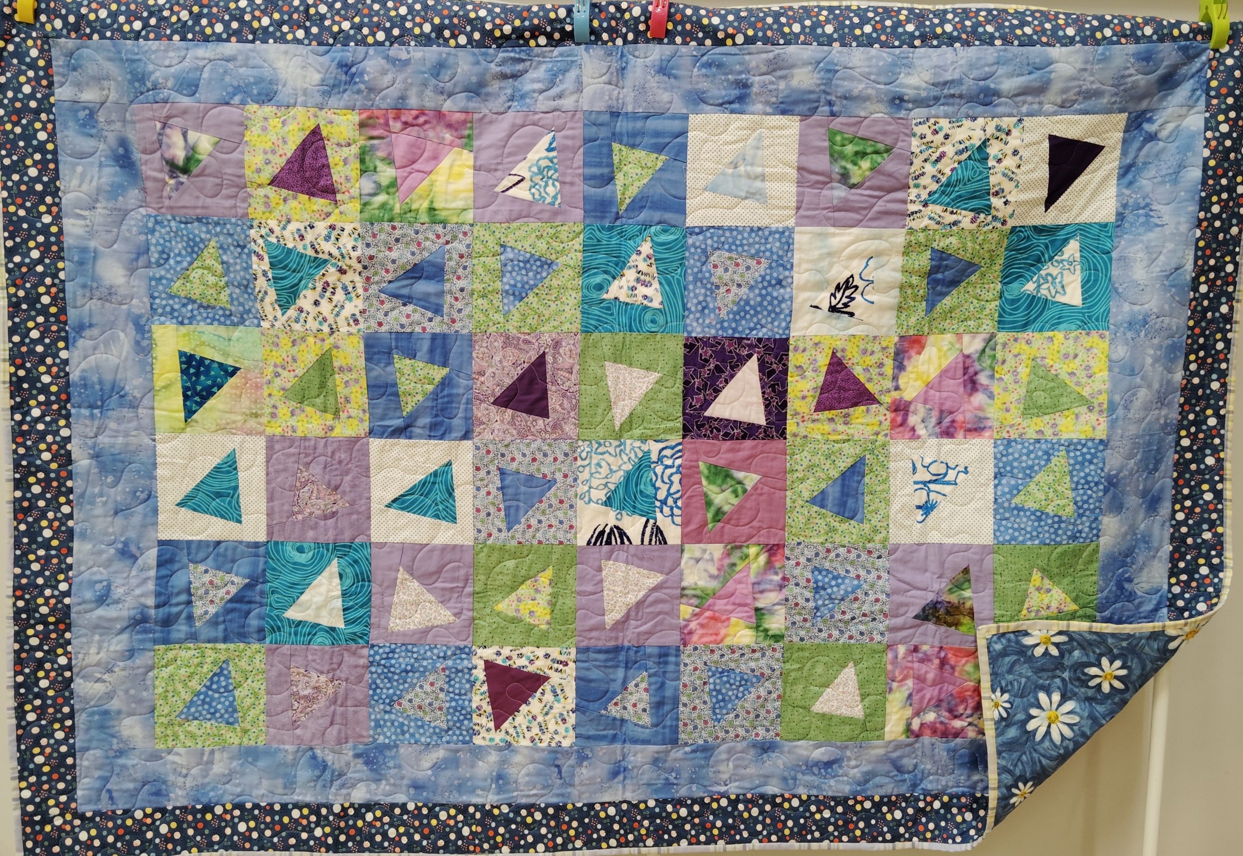 Triangles in squares