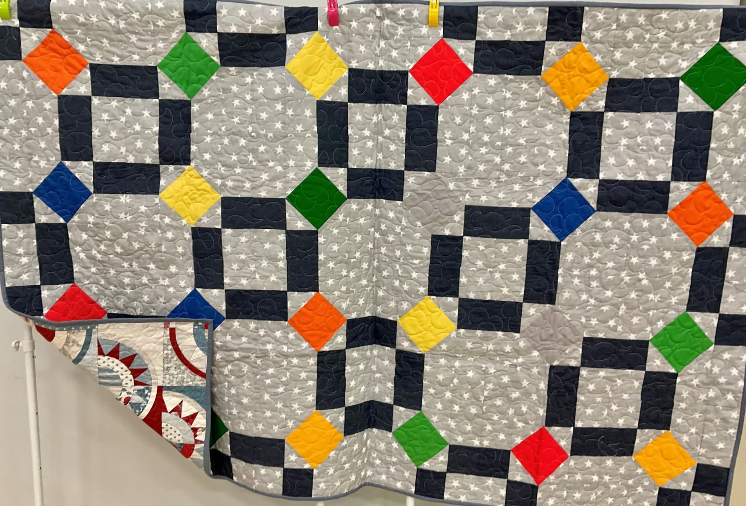White on grey stars