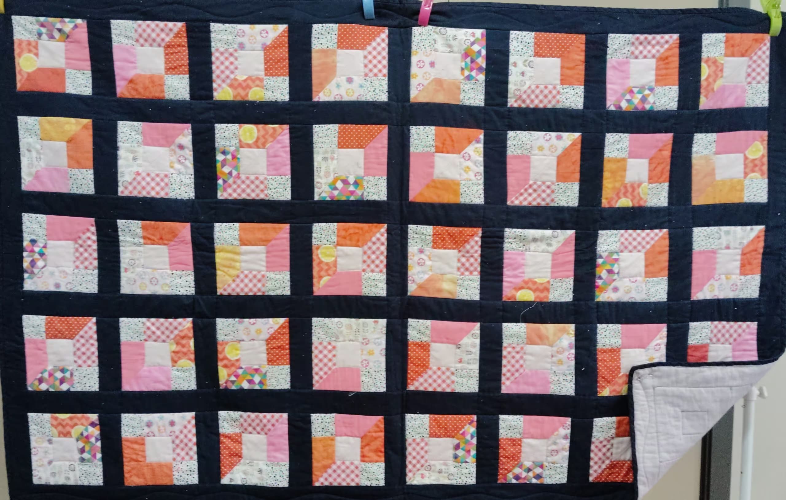 Pink and orange squares 