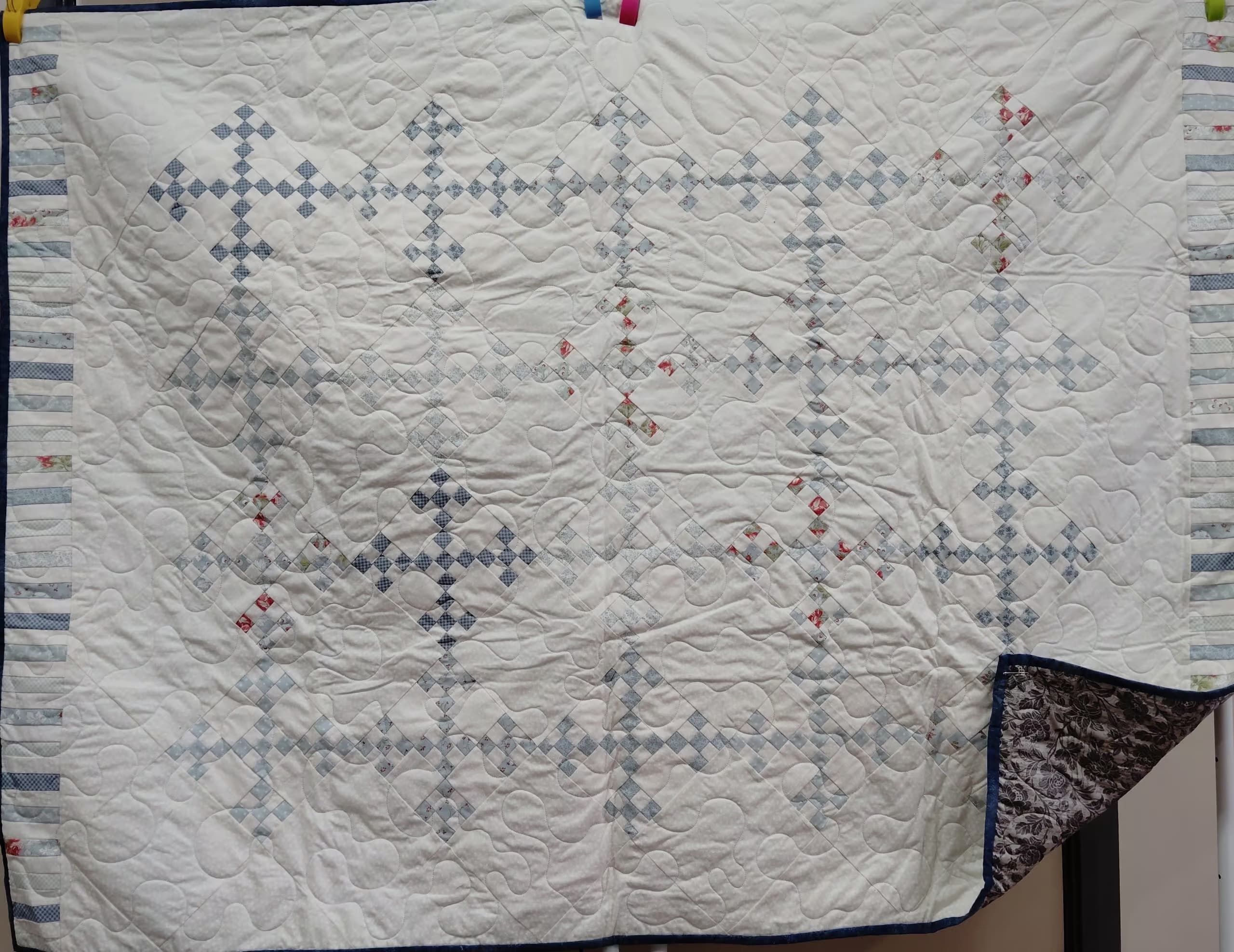 Tiny squares of pale blue